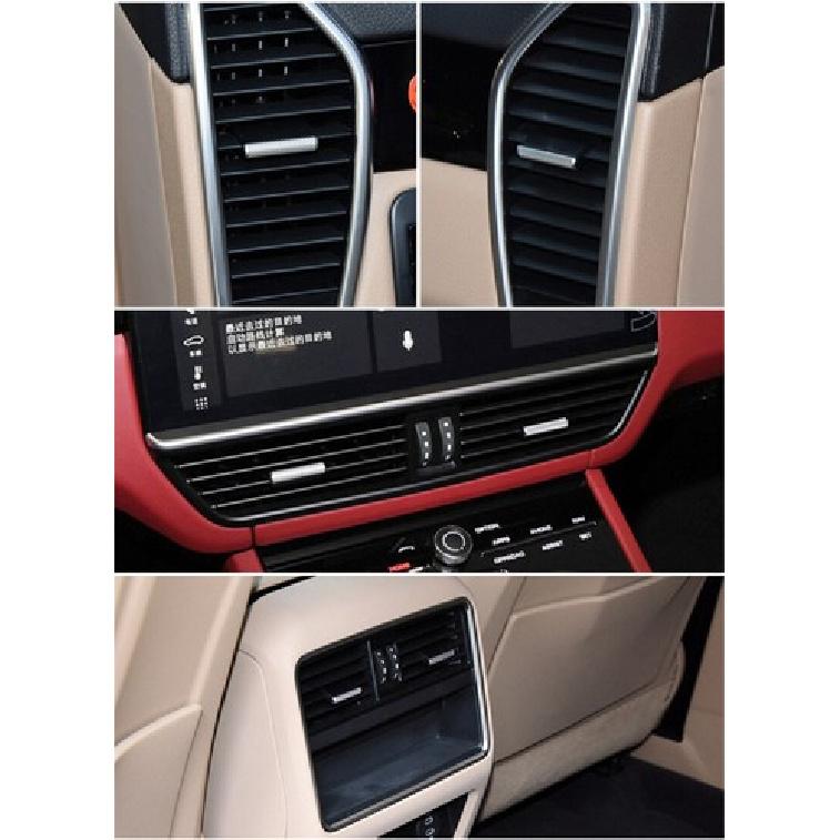 2pcs Silver AC Vent Toggle Piece Outlet Clip Strip For Porsche Cayenne 2018-