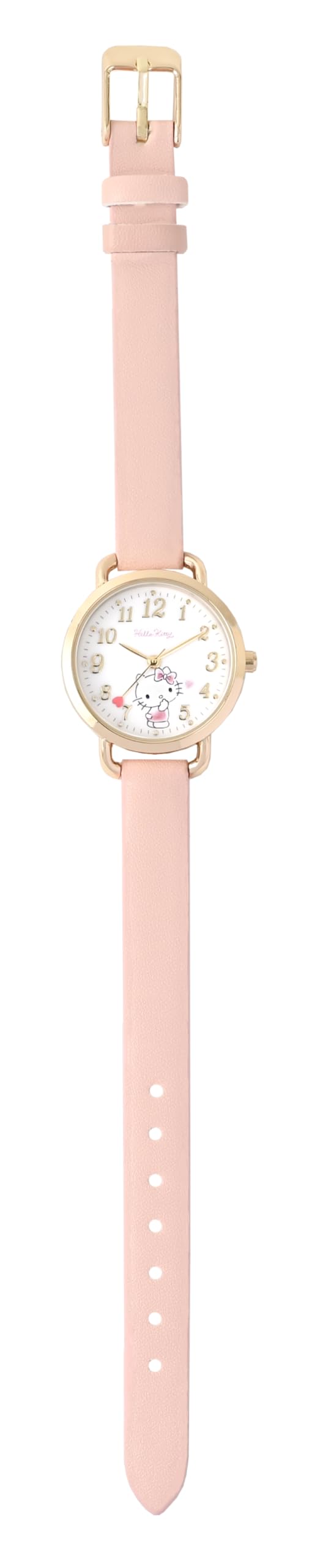 

Fieldwork Sanrio Analog Leather Watch with Hello Kitty Pink Women s Strap, SNR001-1,