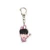 BTS Funny Cartoon Acrylic Keychain, Bangtan Boys Member Face with Cute Outfit Keyring, Kpop Idol Bag Pendant for ARMY Fans