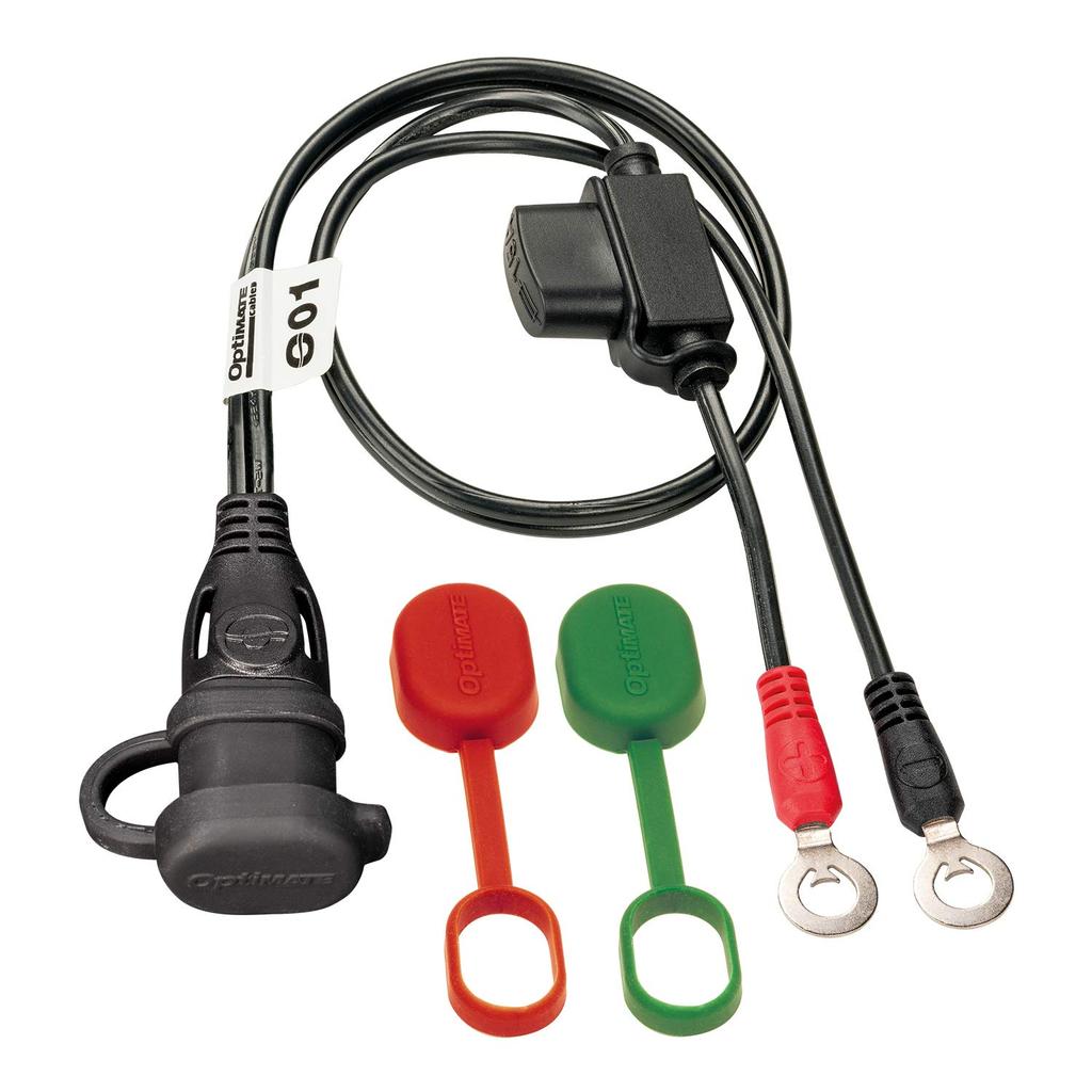 [Official Techmate] OptiMATE Charger Optimate 3 Ver.2 0.8A + O-01 Vehicle Side Cable Set