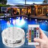 's New LED Remote Control Diving Light RGB Colorful Infrared Swimming Pool Aquarium Fish Tank Highlight Knob Light 10 Lights Diving Light 7CM-ordinar
