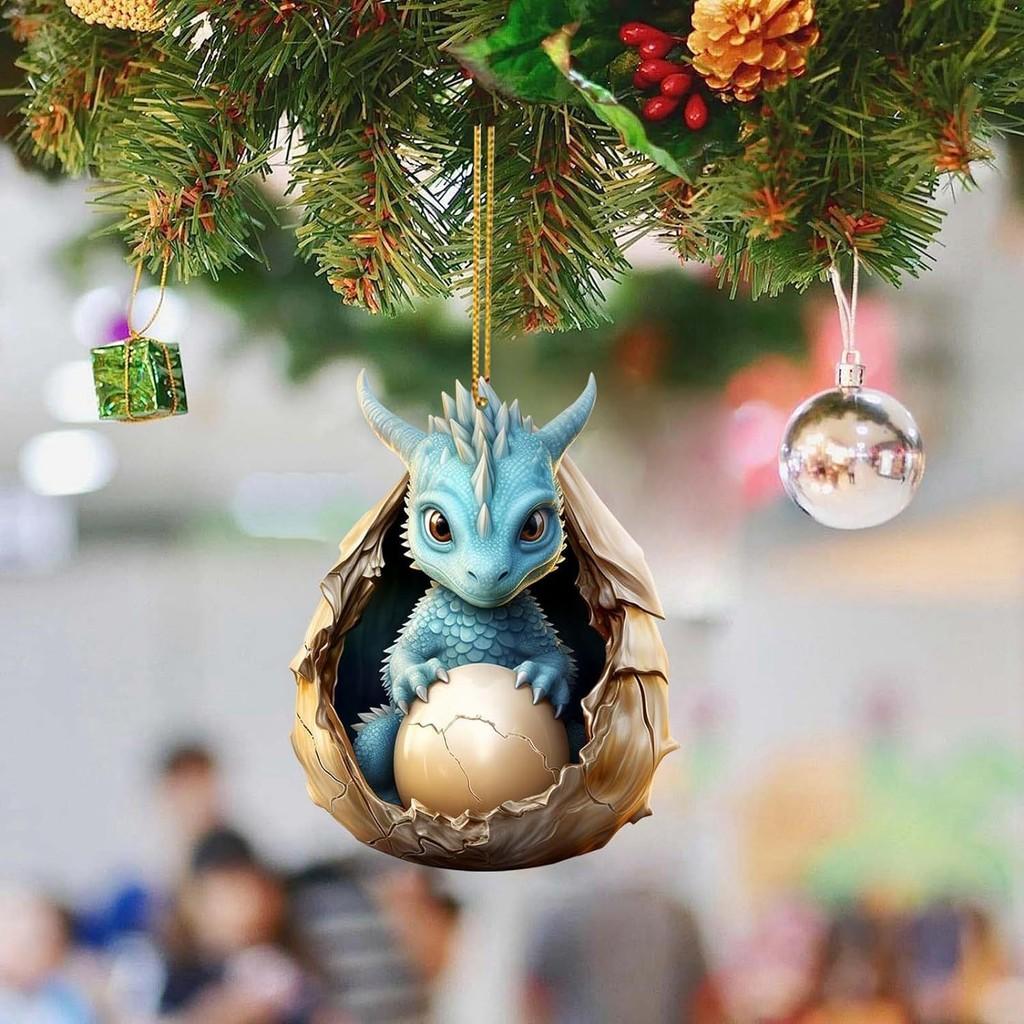 Adorable Cartoon Dragon Baby Christmas Ornament For Festive Family Decoration