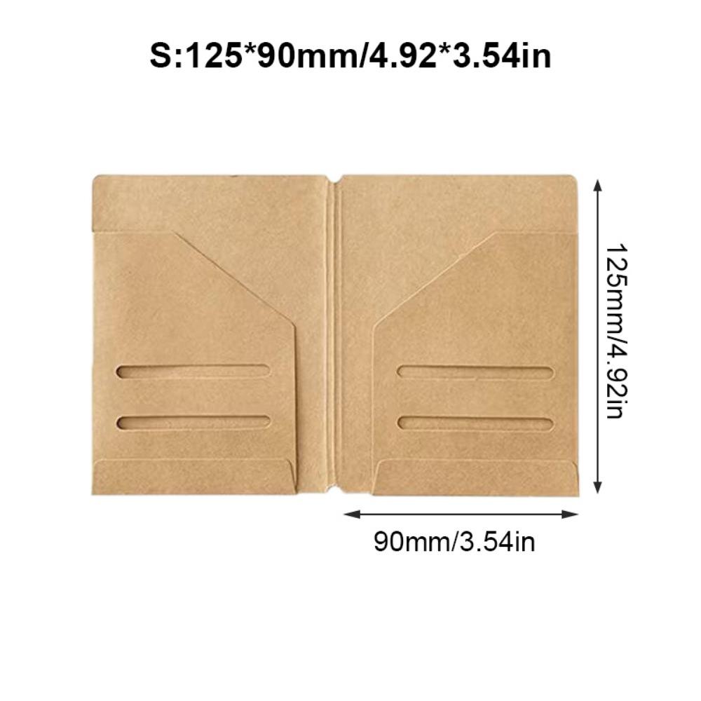 

Refillable File Folder Kraft Paper Insert Cards Organizer Travel Journals Accessories Travel S:125*90mm