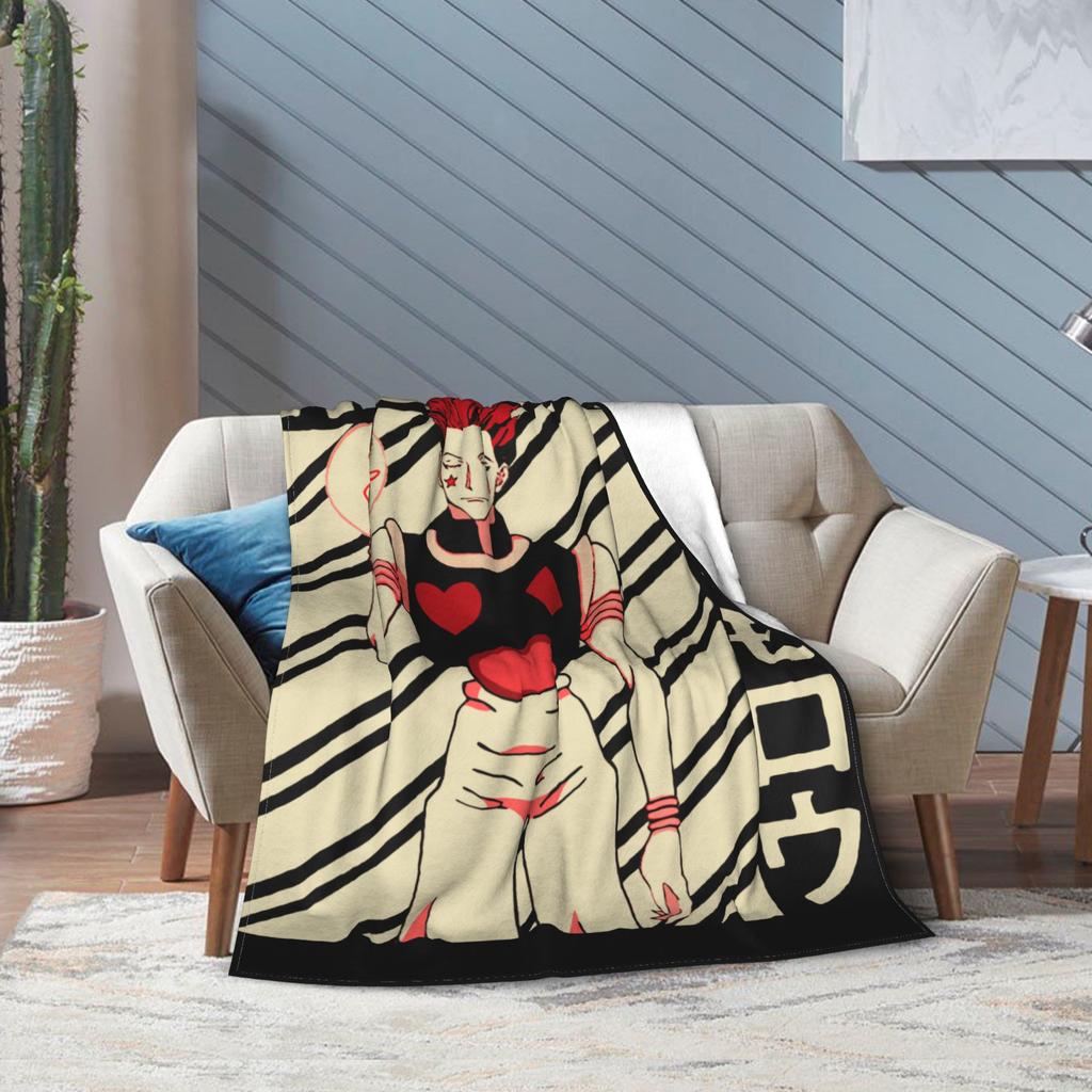 Hunter X Hunter Hisoka Decke Fleece Dekoration Anime Kawaii Manga Super Warme Kuscheldecke für Bettwäsche Auto Tagesdecken
