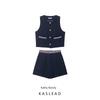 Kaslead New Women Clothes Western Style Fancy Trim Vest Leisure Shorts 8142656 8140656