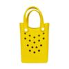 DIY Holes Beach Bag Mini Storage Bag Fashion Tote Bag  Women