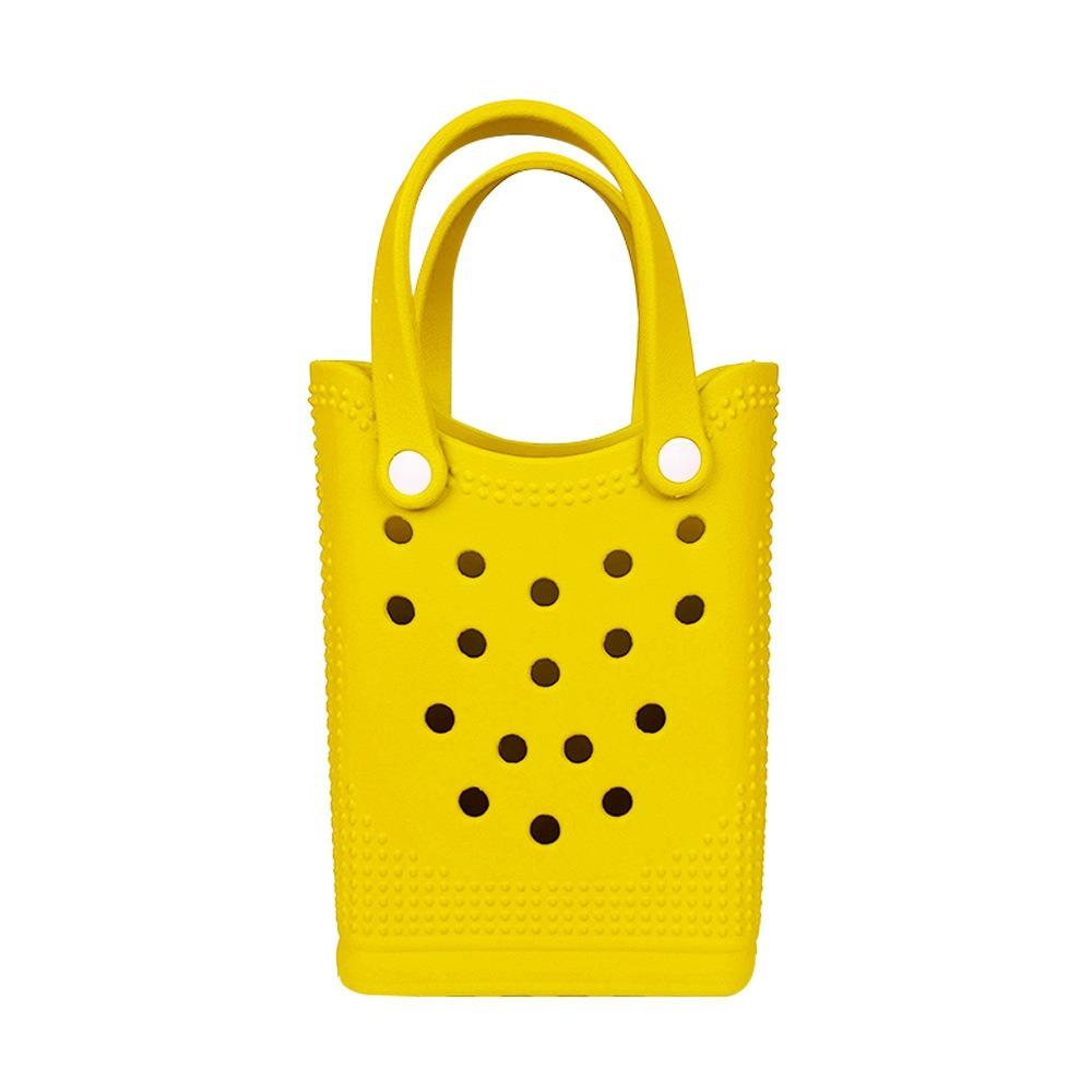 DIY Holes Beach Bag Mini Storage Bag Fashion Tote Bag Women