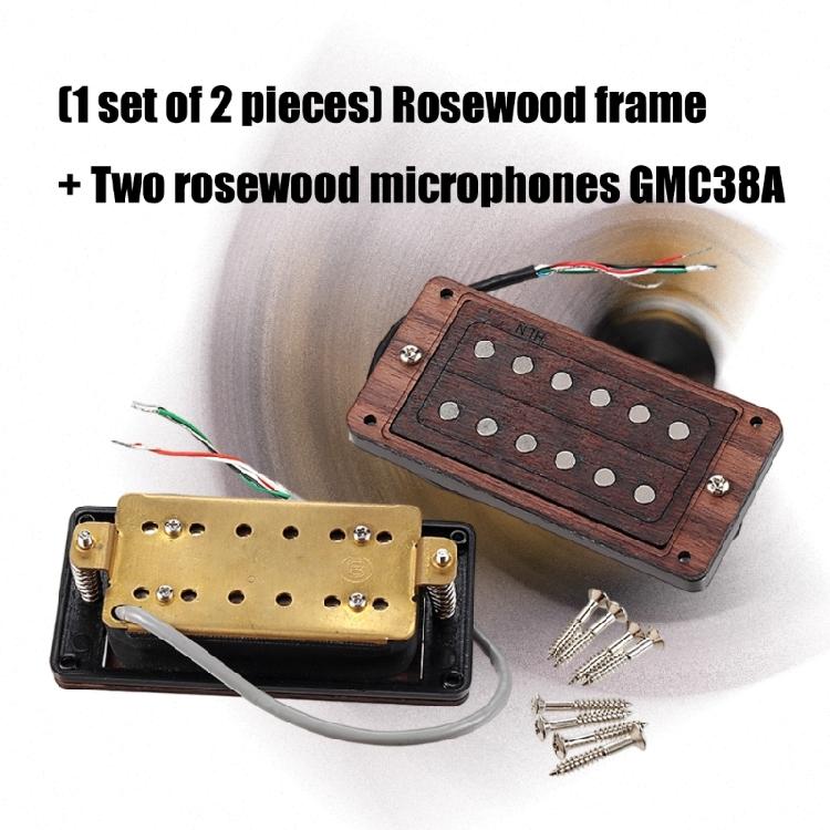 Electric Guitar Pickup System Ceramic Double Coil Humbucker Wood Mounting Plate Suitable for Quick Installation