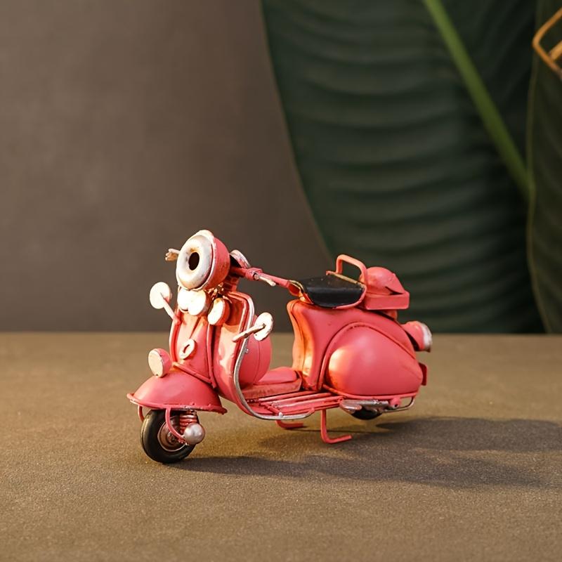 Iron Art Vintage Mini Motorcycle Model Statue Ornament for Home Decoration In Living Room, Bedroom, Foyer, Study, Creative Home Decoration