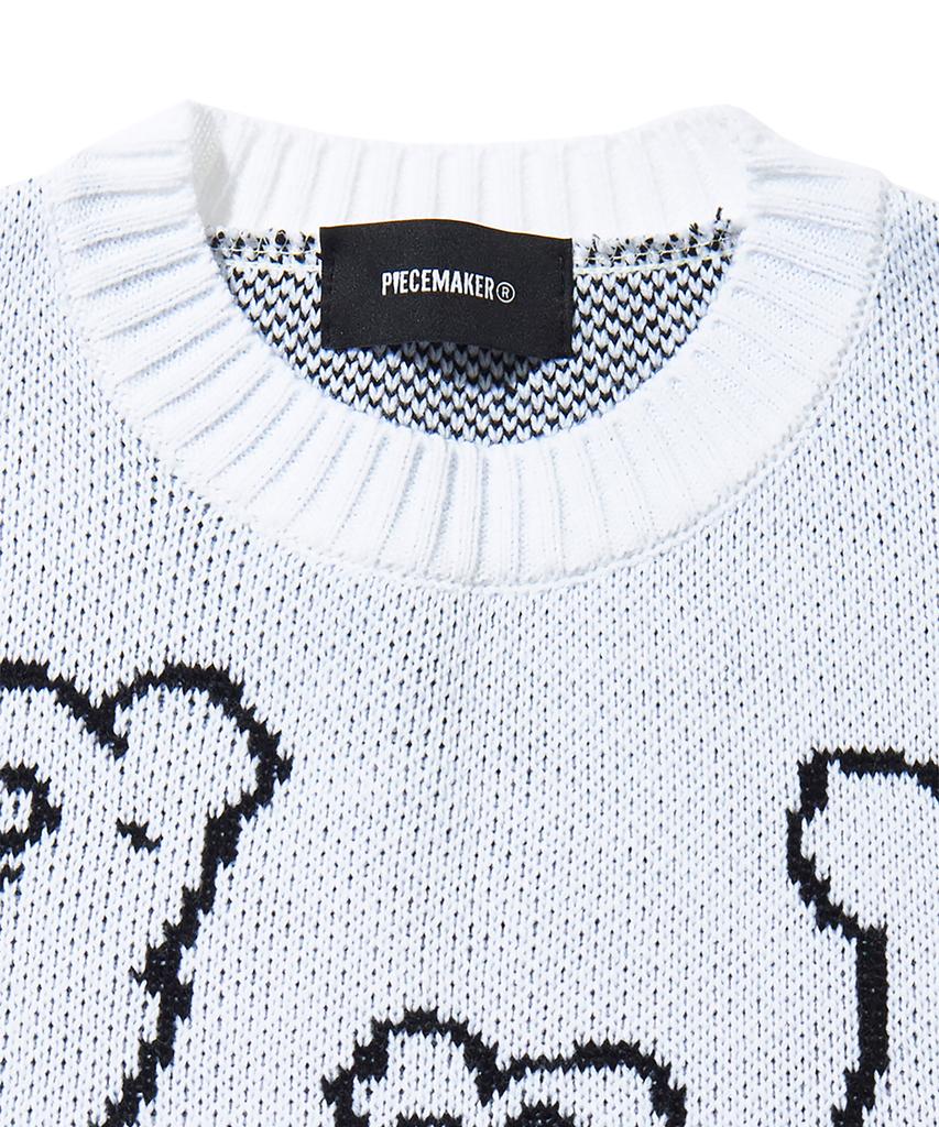 PEACE MAKER Teeth Knit Sweater (Ivory)