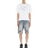 We11done Ss25 Crystal Pattern Round Neck Sports Short Sleeve T-Shirt Unisex T-Shirt White WD-TT1-25-755-U-WH