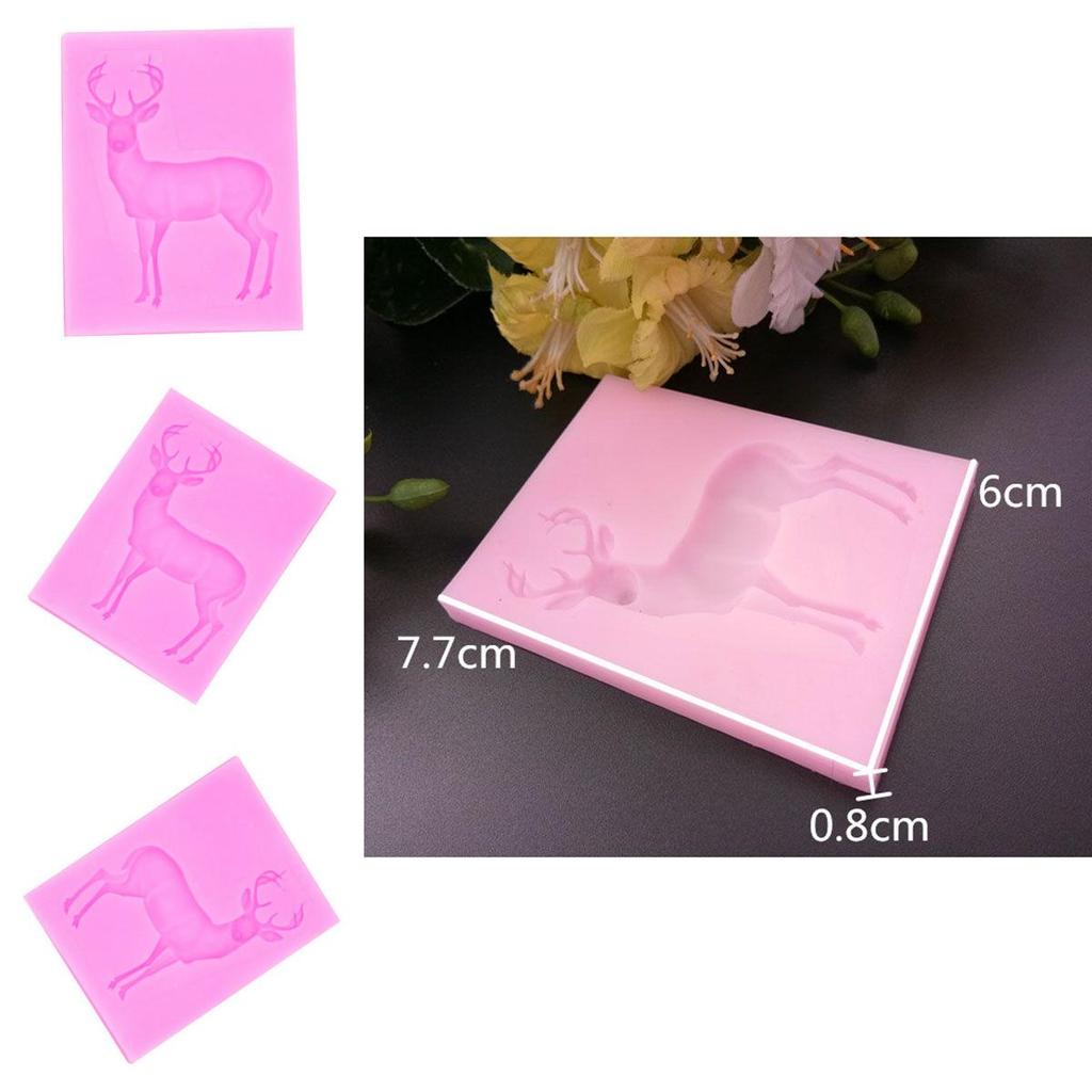 Uniwersalna silikonowa foremka z wzorem łosia, idealna do wzorów z cukru i czekolady