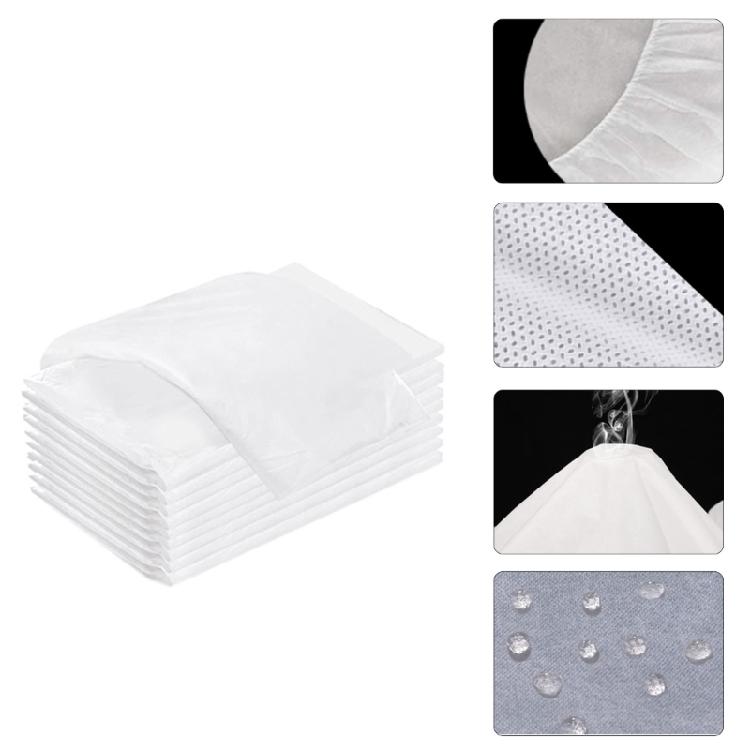 10pcs Disposable Nonwoven Bed Covers Breathable Oil Proof Sheets for Massage Table Salon Hospital 90x220CM 110x210CM
