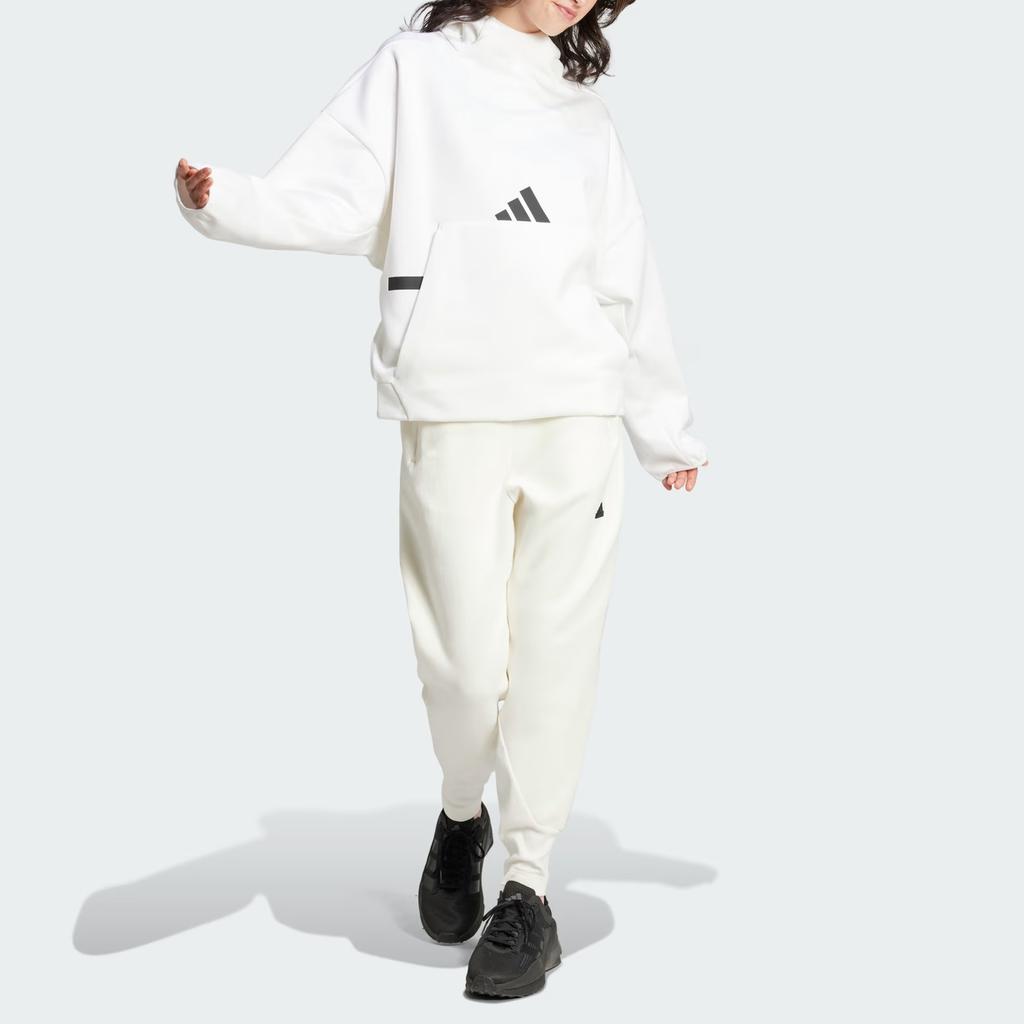 (WMNS) adidas Z.N.E. Felpa con cappuccio Taglia asiatica 'Bianco Nero' Donna JI7553