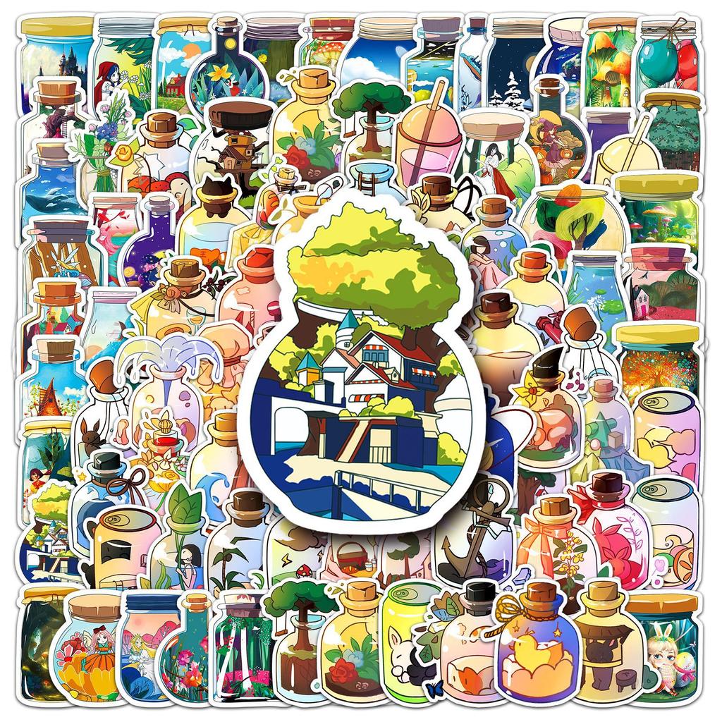 100 Bottles In The World, The Freshman's Account, The Decorative Stationery, Suitcase, Water Cup Sticker