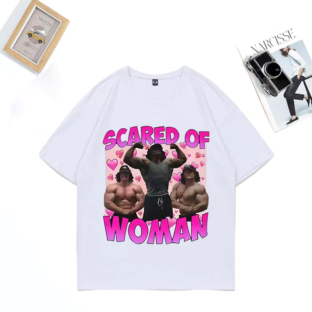 Sam Sulek Bojí se trička s kulatým výstřihem Humor Gym Fitness Lovers Grafická trička Pánská Dámská 100% Bavlna Ležérní Oversized Tričko