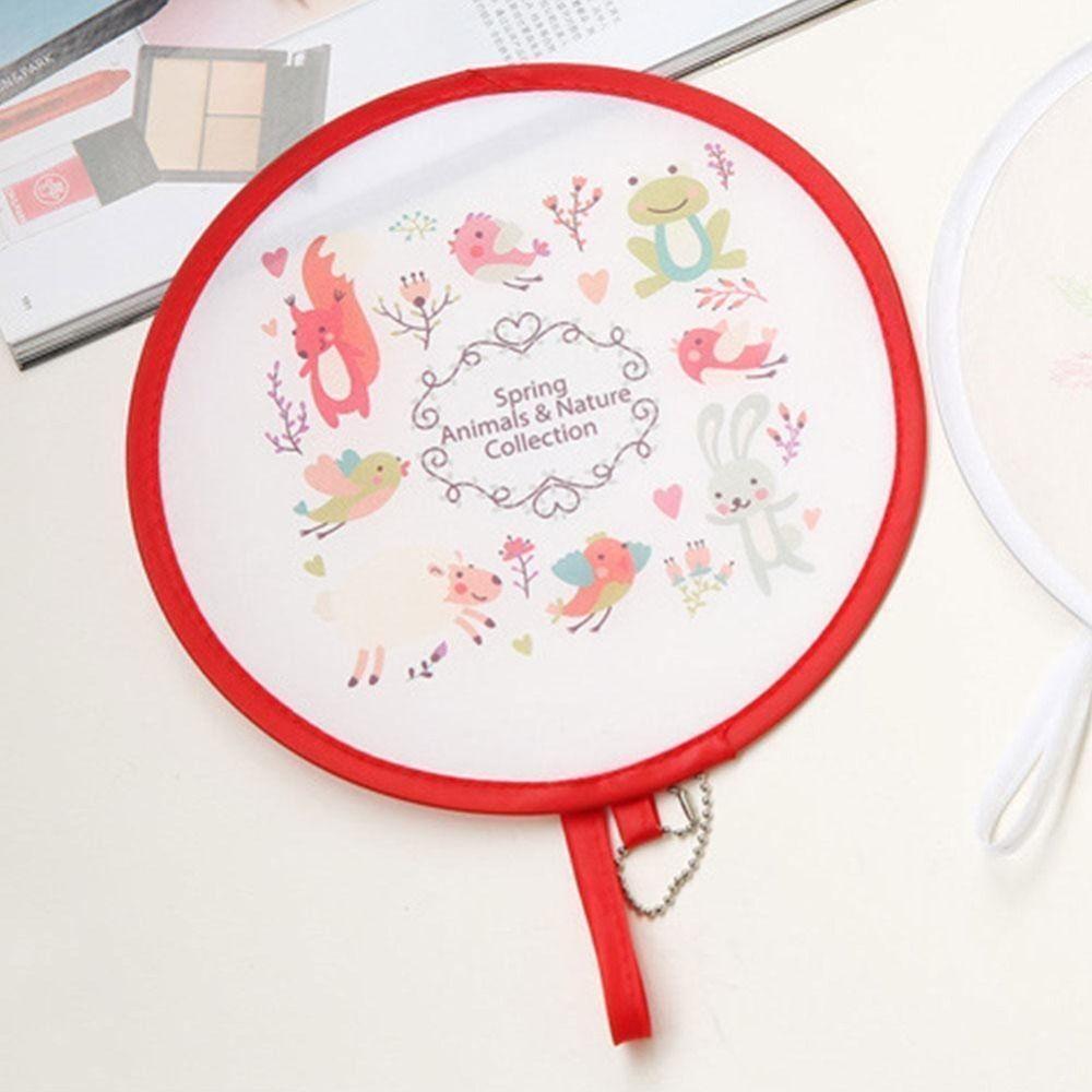 PET Cartoon Small Fan Foldable Pocket Cloth Fan High Quality Pocket Fan