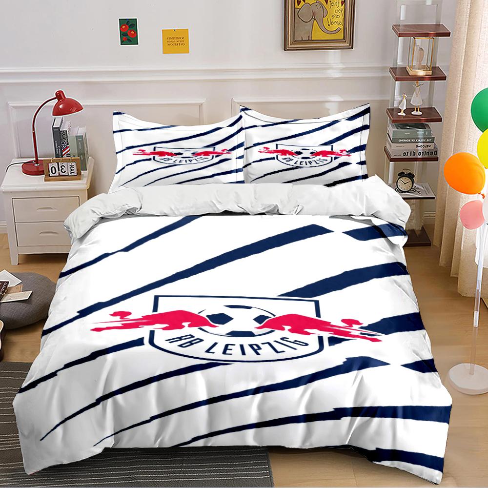 RB Leipzig Logo Bedding Set Bedding Duvet Cover Set Duvet Cover Pillowcases Home Decor (1 * Duvet Cover 2 * Pillowcases, without duvet insert)