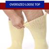 Diabetic Socks Seamless Toe for Swollen Feet 5 Pairs Loose Fit Top Extra Wide Comfortable Socks for Men and Women