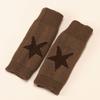 Punk Star Knitted Woolen Gloves for Men Women Pentagram Half Finger Warm Soft Mitten Soft Star Hand Fingerless Gloves