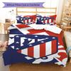 Atlético Madrid Bettwäsche Bettdecke Set Bettbezug Kissenbezug Heimdekoration Geburtstagsgeschenk (1 Bettbezug + 2 Kissenbezüge, ohne Füllung)