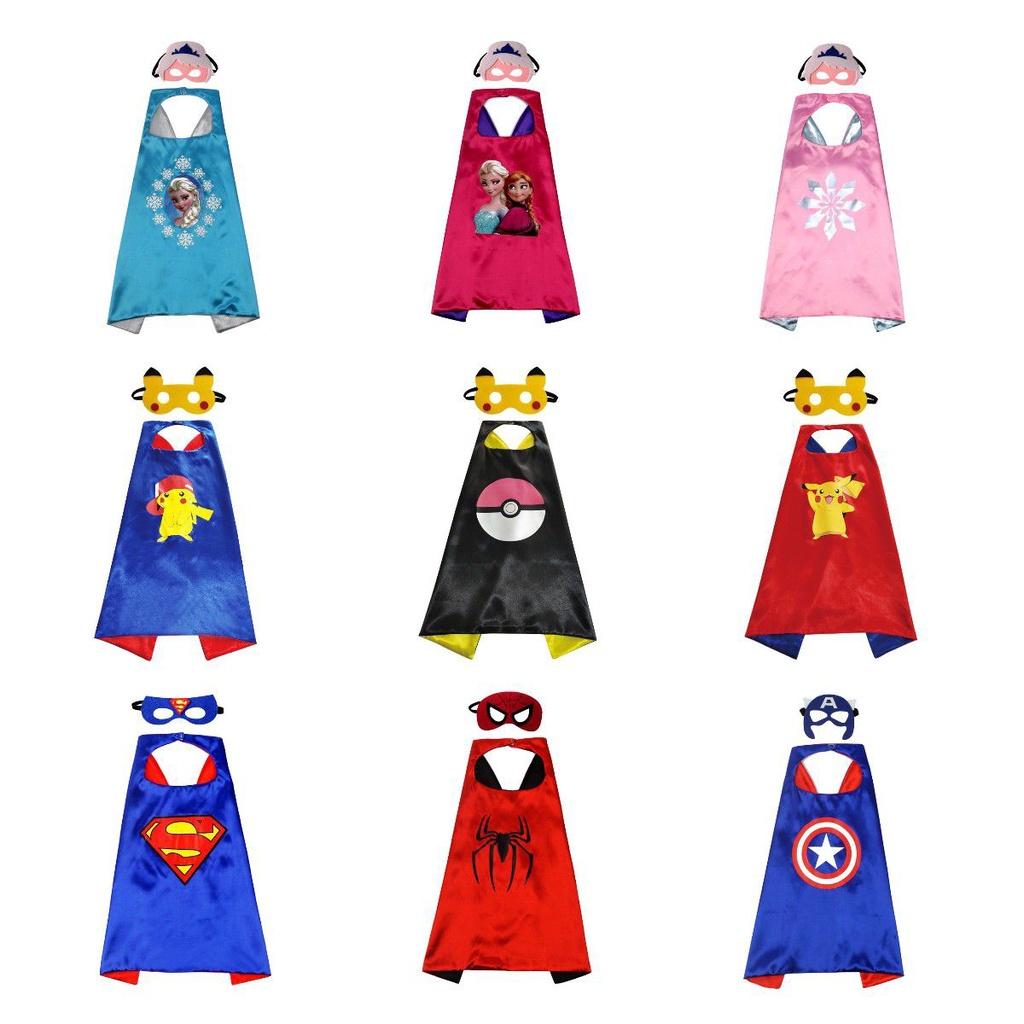 Sada dětských superhrdinských plášťů Živé barvy a vysoce kvalitní látky pro zábavu při převlékání