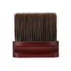 Professional Barber Neck Duster Brush Soft Nylon Hair Beech Handle Sweeping Cleaning Tool Flat Dark Brown