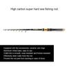 Mini Portable Sea Fishing Carbon Rod  Fishing Rod Telescopic Ceramic Wire Ring 3.0m