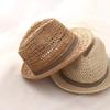 Vintage Panama Straw Hat Men Women British Jazz Top Hat Shading Sun Protection Vacation Beach Sun Hat