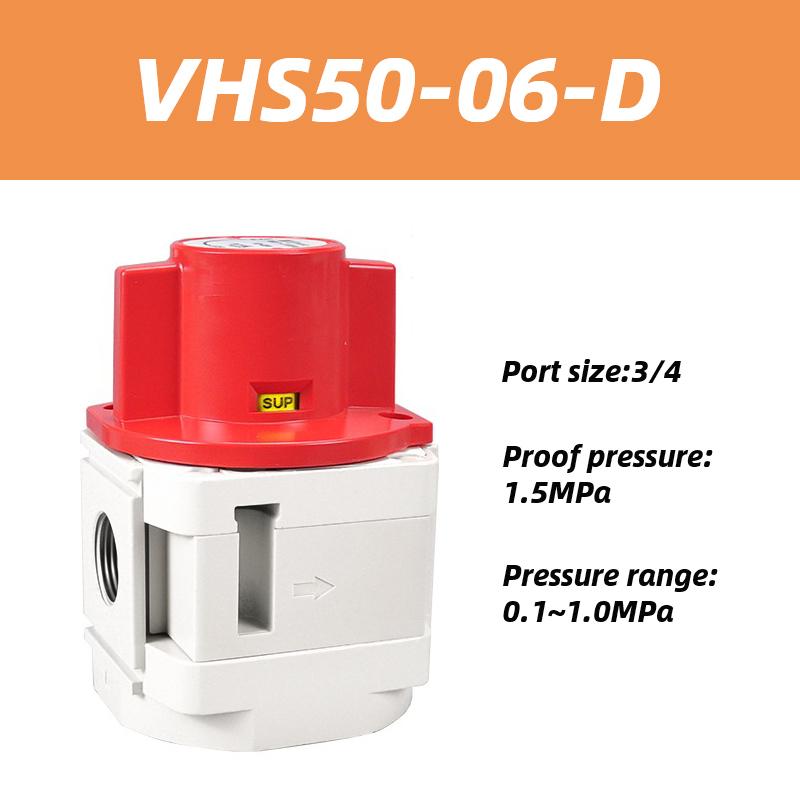 Pneumatic Residual Pressure Relief Valve VHS Series VHS20-01A VHS20-02A VHS30-02A VHS30-03A VHS40-03A VHS40-04A