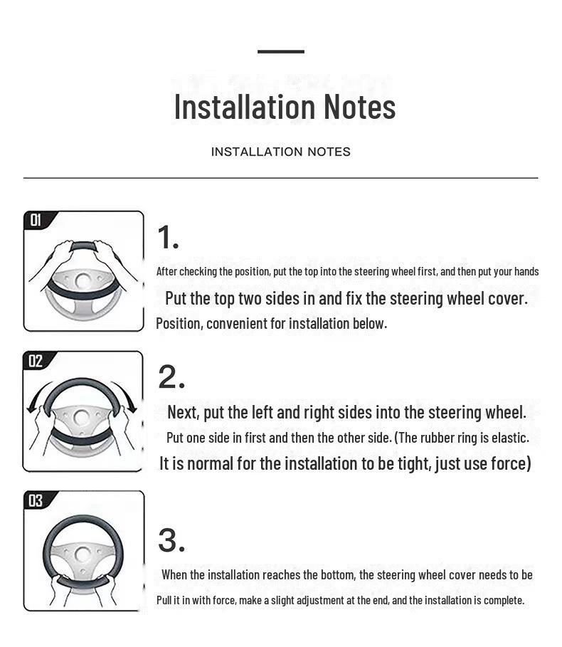 Universal Lenkradbezug - Klassisch modisch und reißfest - Vier Jahreszeiten - Unterstützung Lieferung