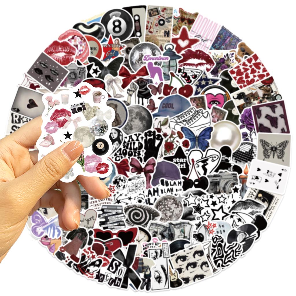 50/100/150PCS Retro Downtown Girls Aesthetics Cartoon Graffiti Stickers Phone Guitar Laptop Suitcase Waterproof Sticker Kids Toy