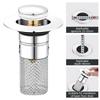 1Pcs Washbasin Leak Plug Stainless Steel Odor Proof Bouncing Core Press Type Sink Drain Universal Accessories for Washbasin
