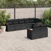 VidaXL Garden Lounge Set with Cushions 8 Pcs, Patio Sofas, Patio Furniture Set, Outdoor Furniture, Black 3226146
