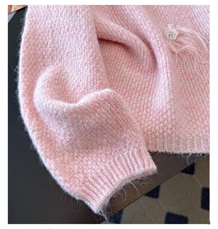 Plus Size Floral Knit Sweater: Chic, Slimming, Soft & Cozy Autumn/Winter Fashion for Women