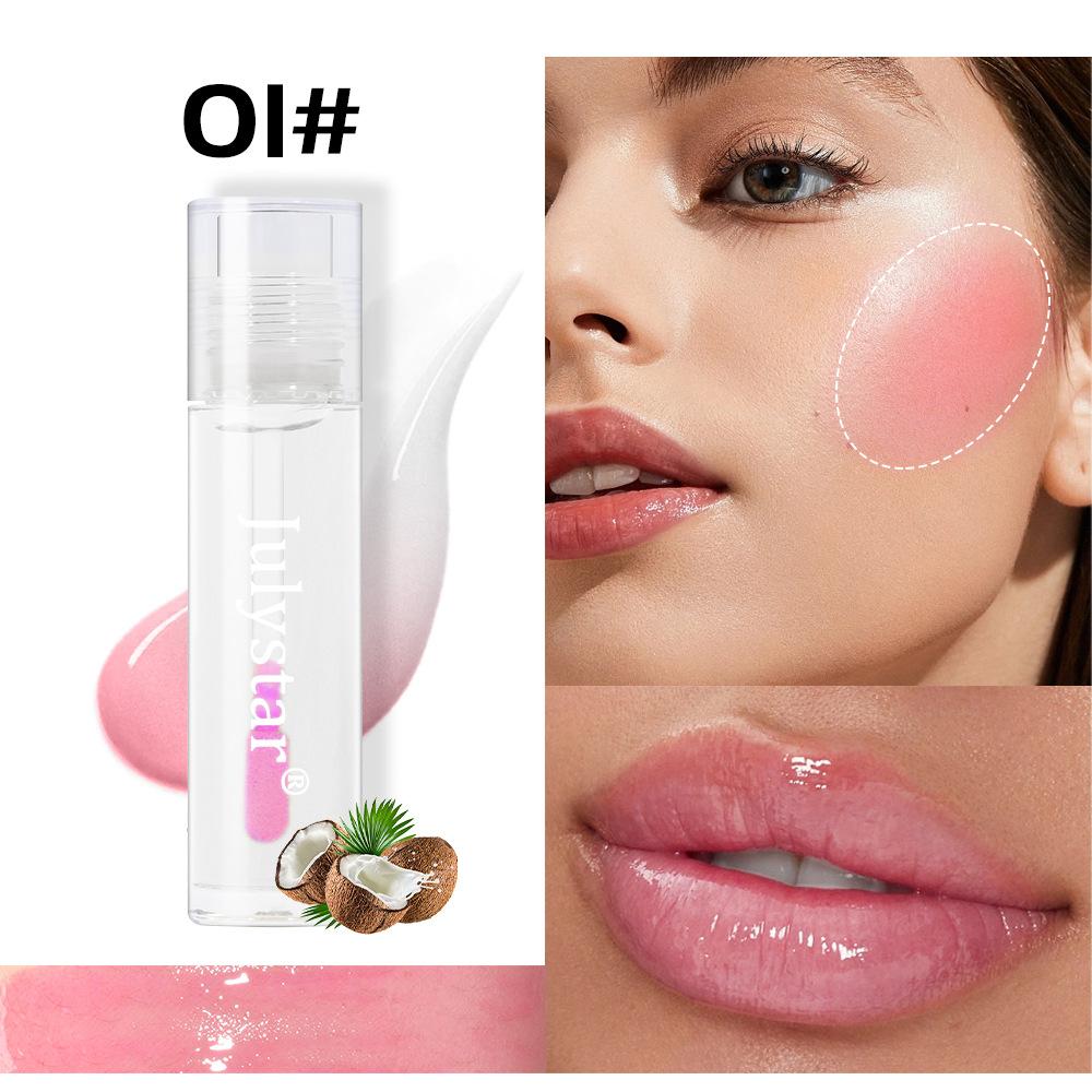 Lip Glaze And Blush 2-in-1 Body Warming Blush Liquid Natural Moisture Lip And Cheek Color Changing Blush