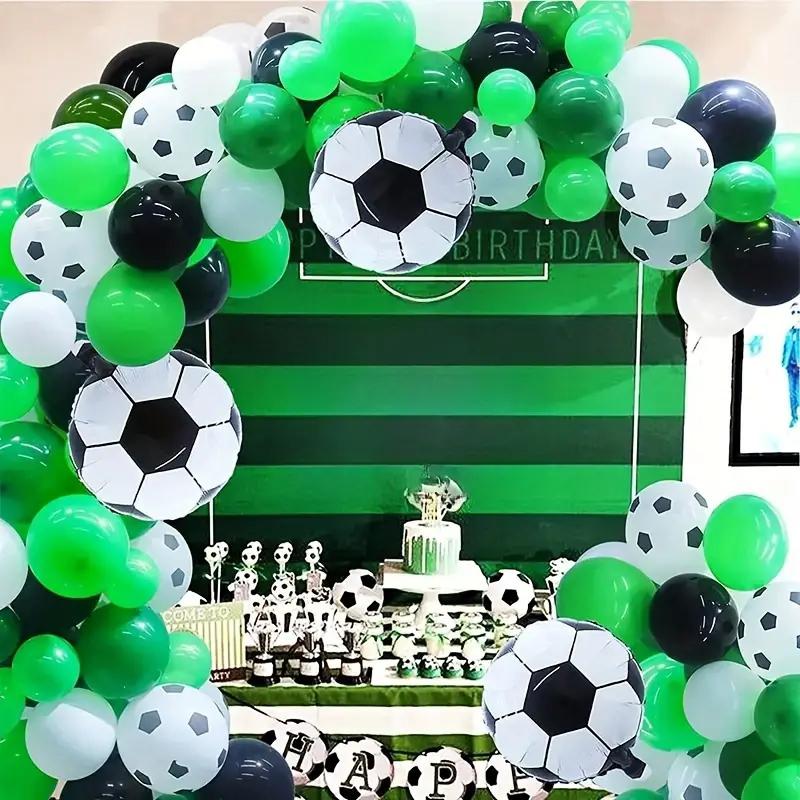 

115 штук набор для создания гирлянды-арки из воздушных шаров на футбольную тематику, зеленый, для мальчиков, на детский день рождения, вечеринку с воздушными шарами 10inch