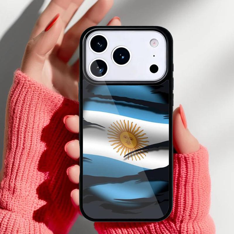 Argentina Flag soft Phone Case for iPhone 17 16 15 14 13 Pro Max Back Cover for 12 11 Pro Coque