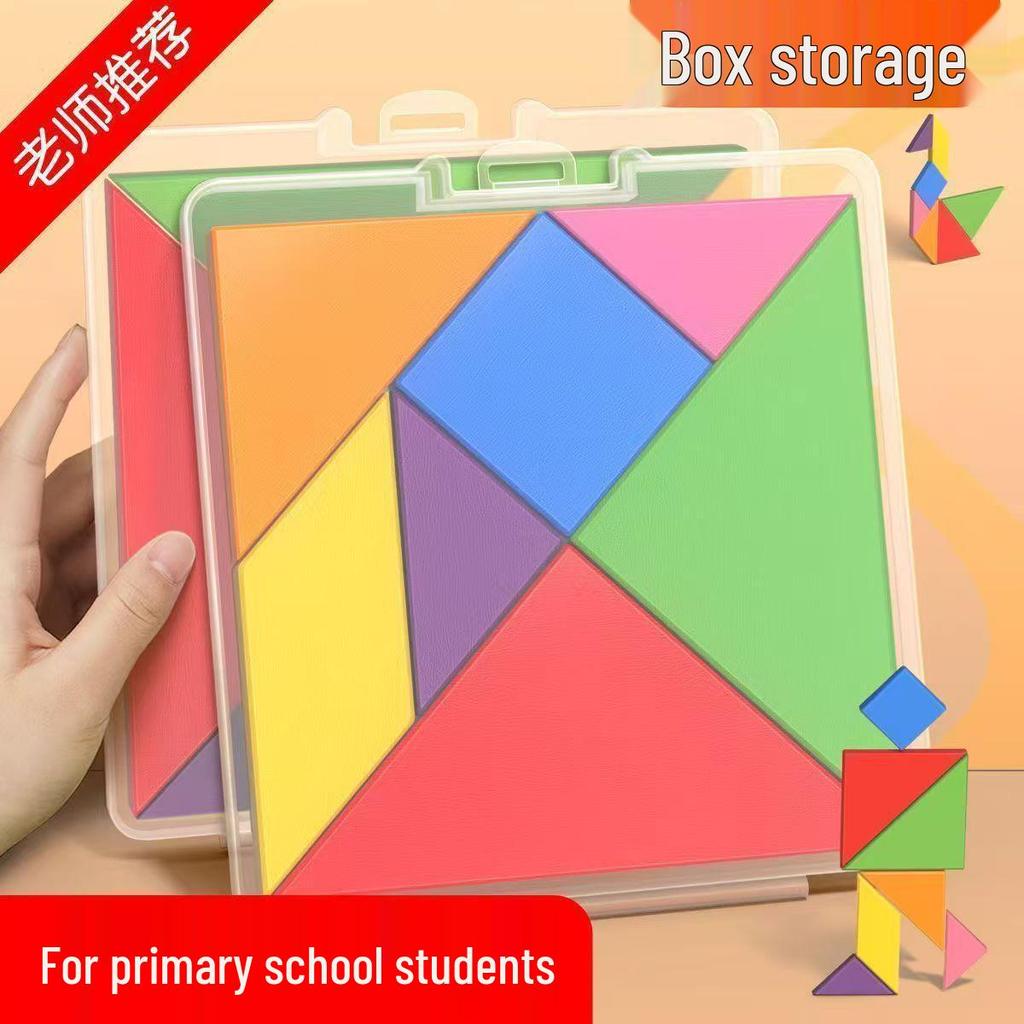 Colored Wooden 3D Geometric Shapes for Primary School Math: Cube, Cylinder, Rectangular Prism Building Blocks
