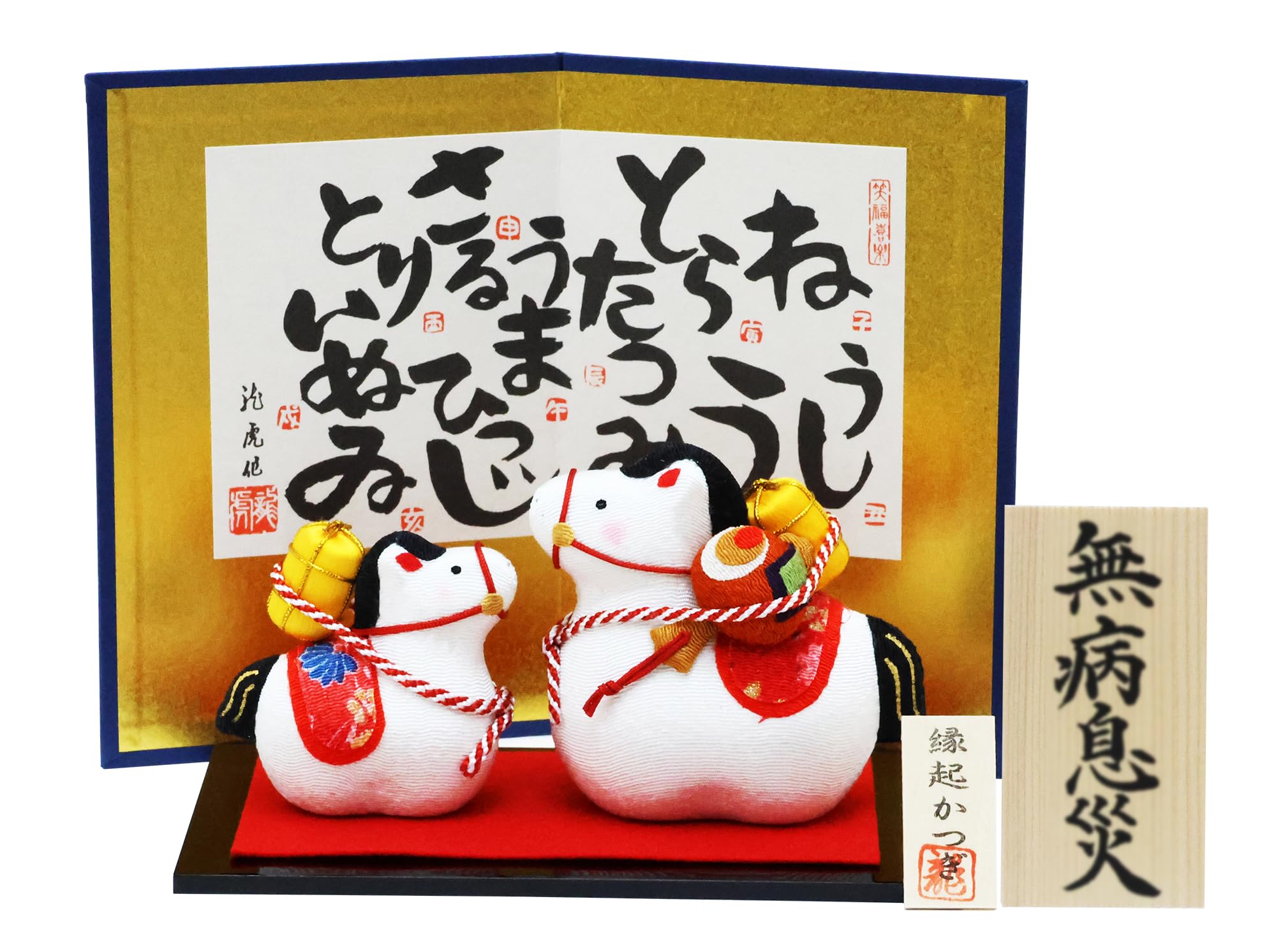 

Osaka Choseido Zodiac Horse New with a Free Original Wooden Tag Auspicious Horse Ornament Ornament, Ornament, Year s Ornament, Chirimen, (Sent белый