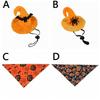 With Bat Spider Halloween Dog Bandana Hat Set Yellow Pet Headgear  Pet Dress Up Supplies
