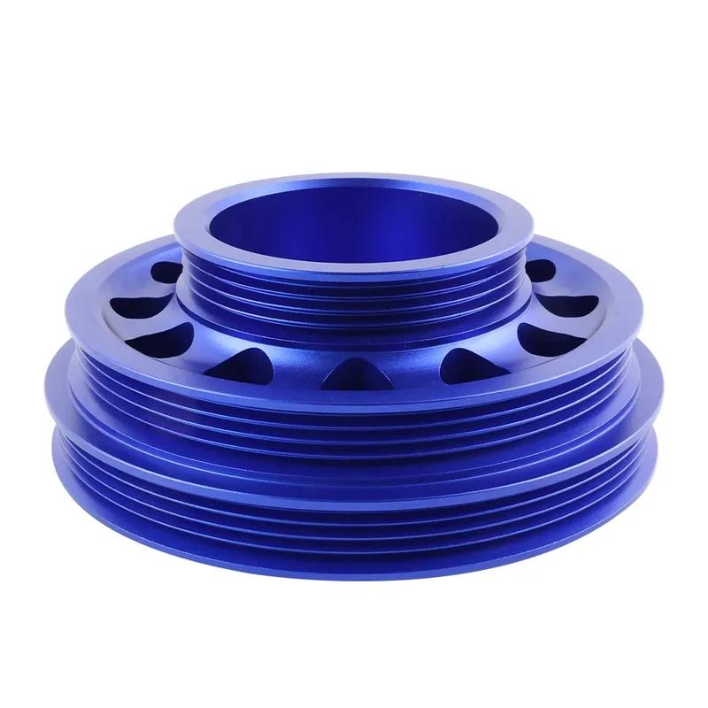 Auto da Corsa Leggera in Alluminio Puleggia Albero Motore per Honda Civic SOHC D16 1992-1995 Rosso Blu
