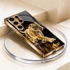 Golden Tiger Metallic Glass Phone Case Suitable for Samsung Galaxy S26 S25 S24 S22 S21 S20 FE/Ultra/Plus Anti Drop Rear Cover