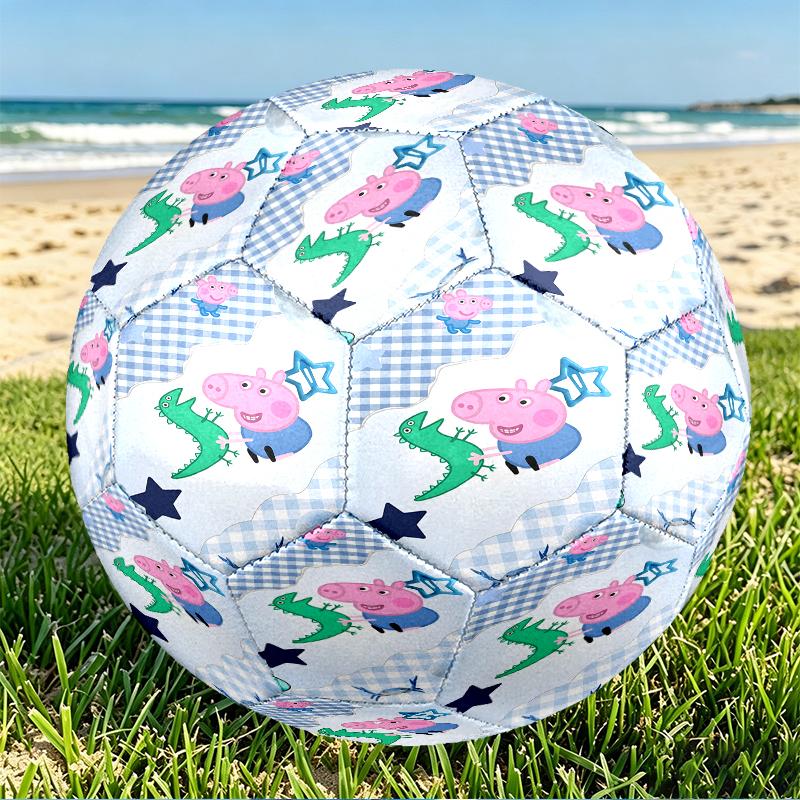 Peppa Pig Print Size 5 Soccer Ball, PU Wear Resistant Football for Match Training and Daily Practice, Birthday Gift for Soccer Fans