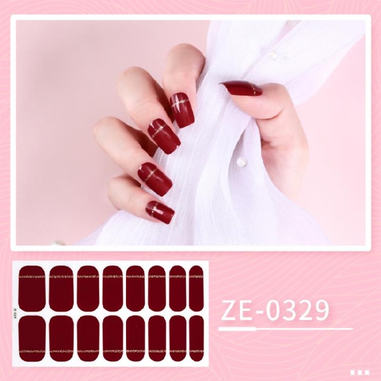 16 Streifen Nagellack-Aufkleber Nagelaufkleber Set für UV-Lampe Designer 3D Nägel Po