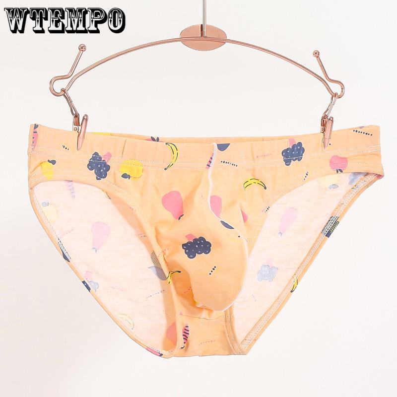 Men's Cotton Breathable Bottom Waist Triangle Underwear Men's Printed Underwear