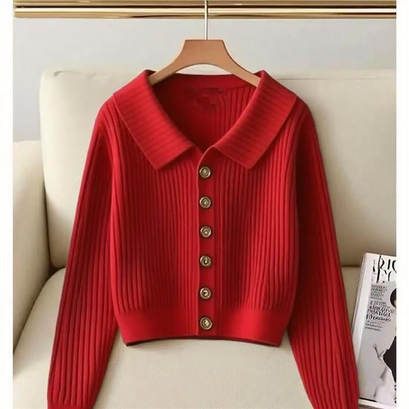 2025 French Luxe Women's Knit Cardigan - Autumn Chic, Simple, and Stylish