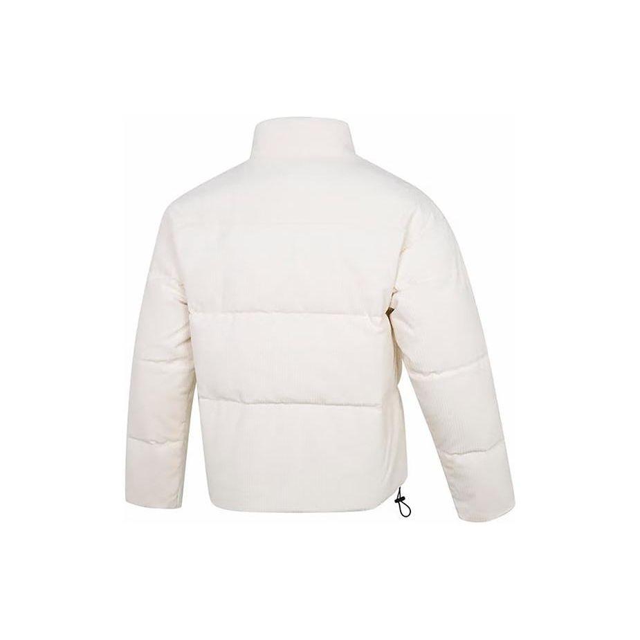 Puma Logo Print Solid Color Stand Collar Down Jacket Unisex Jackets White 535581-65