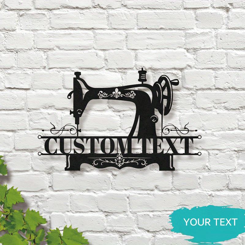 

Metal Sewing Machine Sign Wall Decor Craft Room Art Mother Grandma Gift