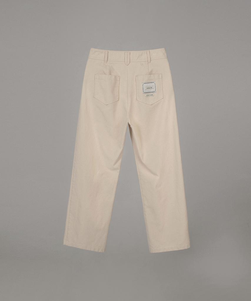 Obeodyupeulleeo Cotton Straight Pants_Ecru